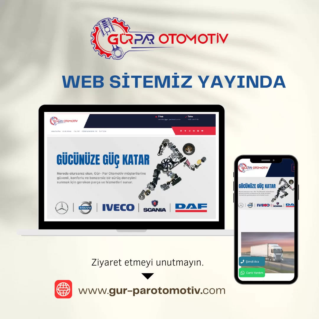 Gür- Par Otomotiv'in Yeni Web Sitesi Yayında!